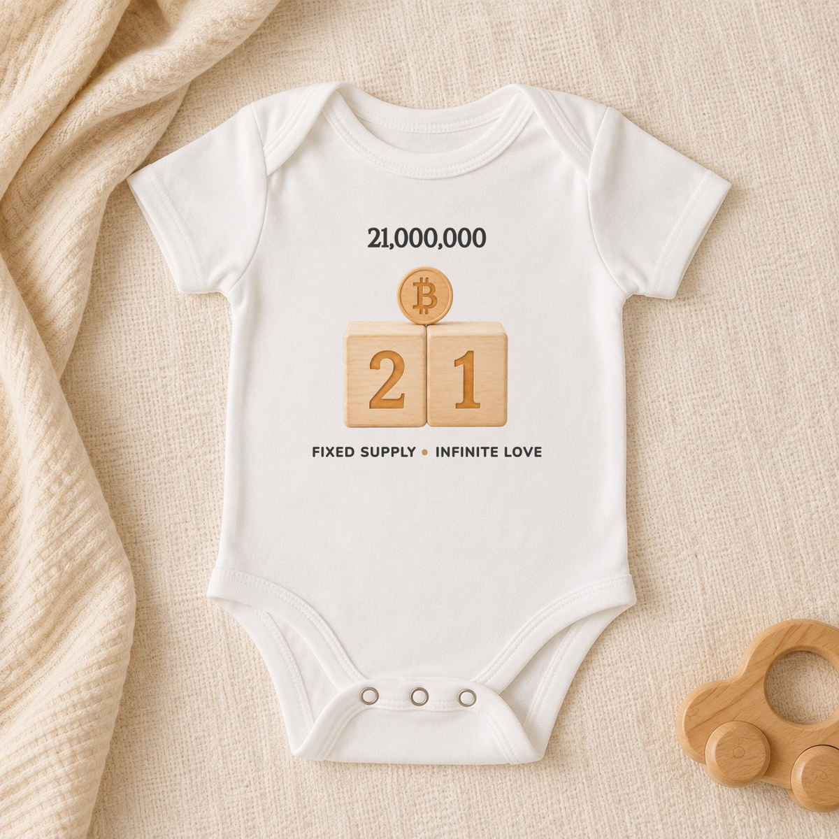 21 Million Bitcoin Baby Bodysuit