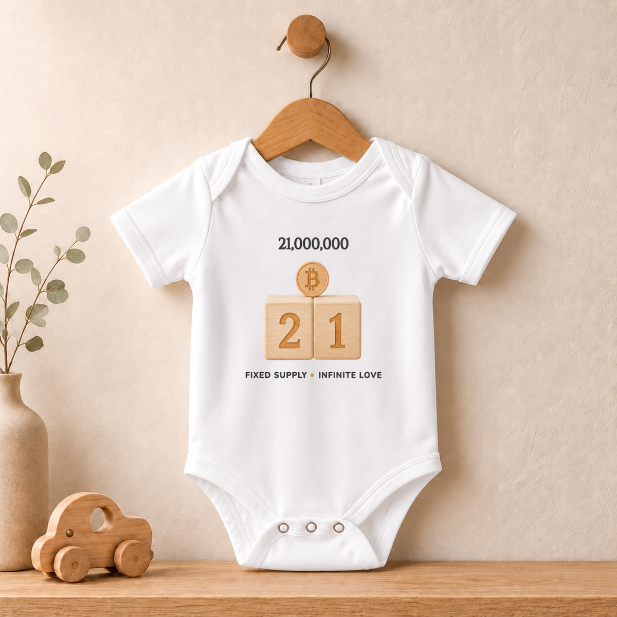 21 Million Bitcoin Baby Bodysuit