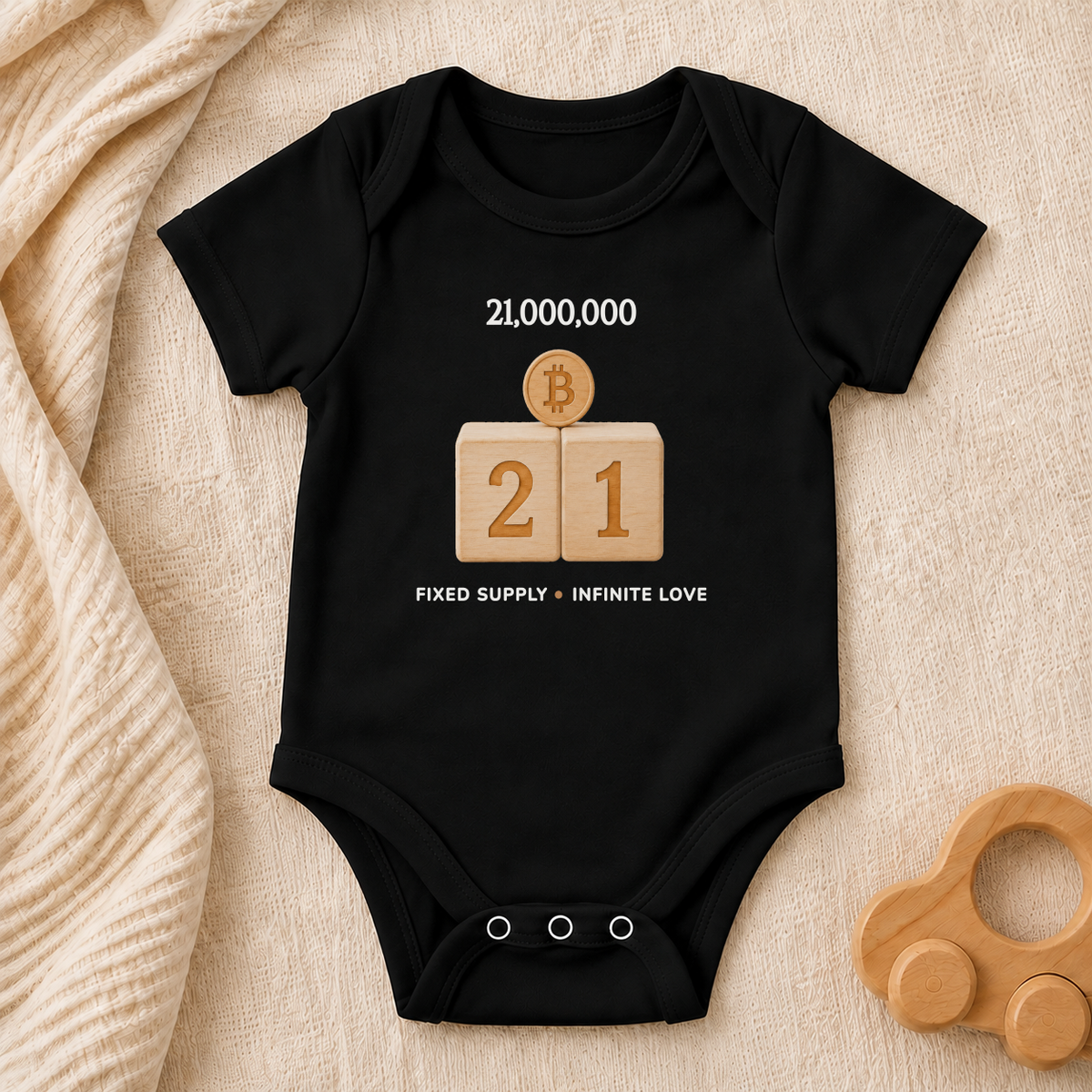 21 Million Bitcoin Baby Bodysuit