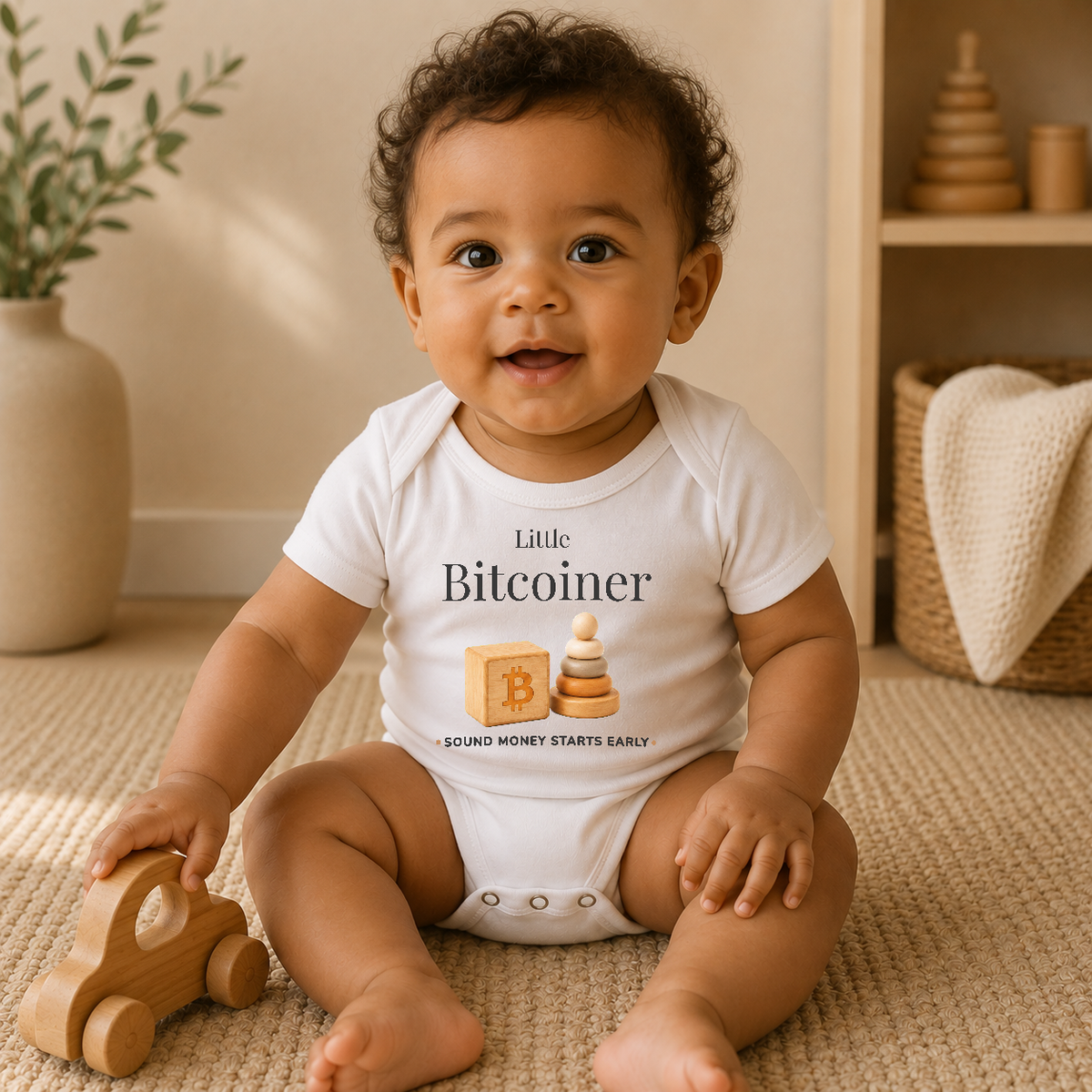 Little Bitcoiner Bitcoin Baby Bodysuit