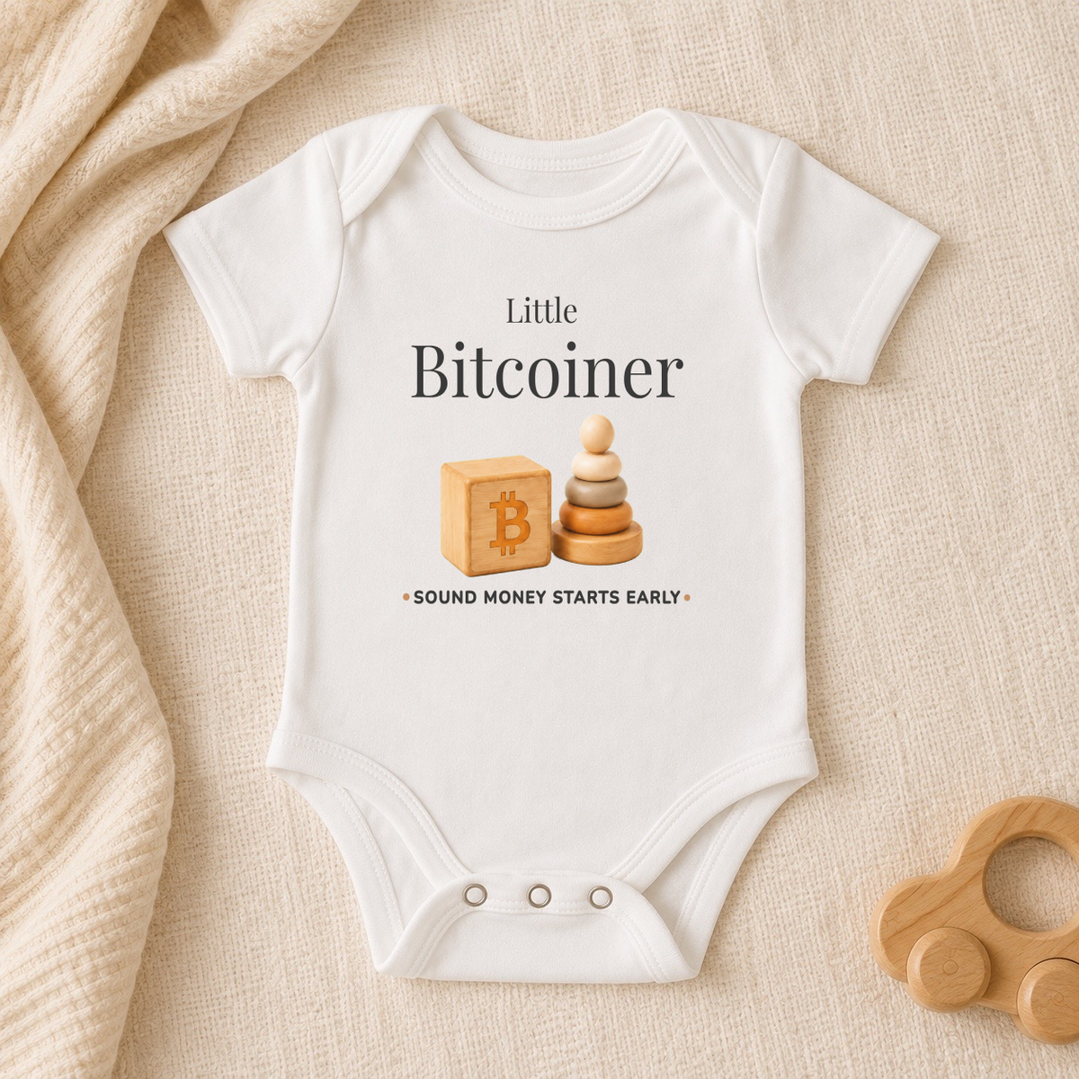 Little Bitcoiner Bitcoin Baby Bodysuit