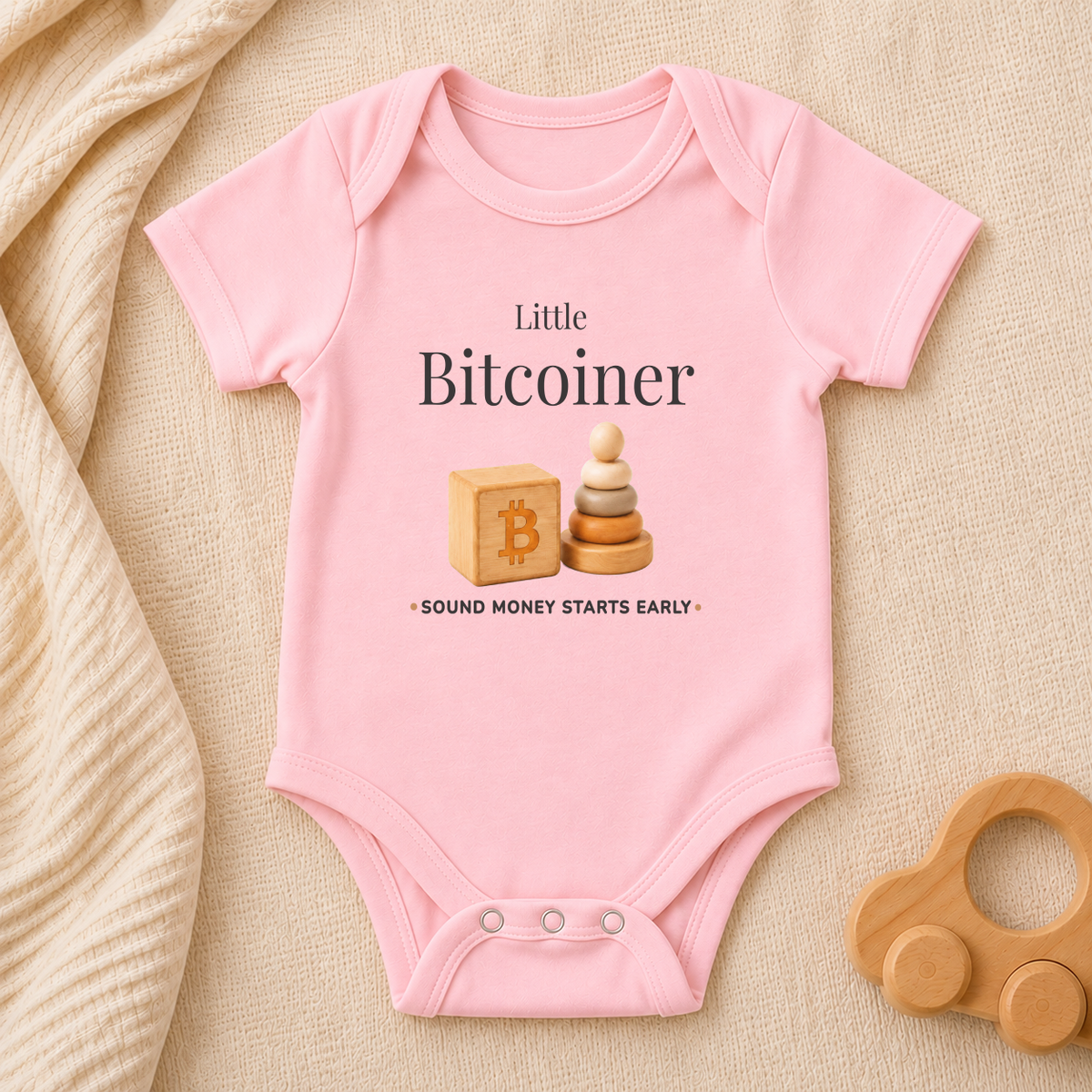 Little Bitcoiner Bitcoin Baby Bodysuit