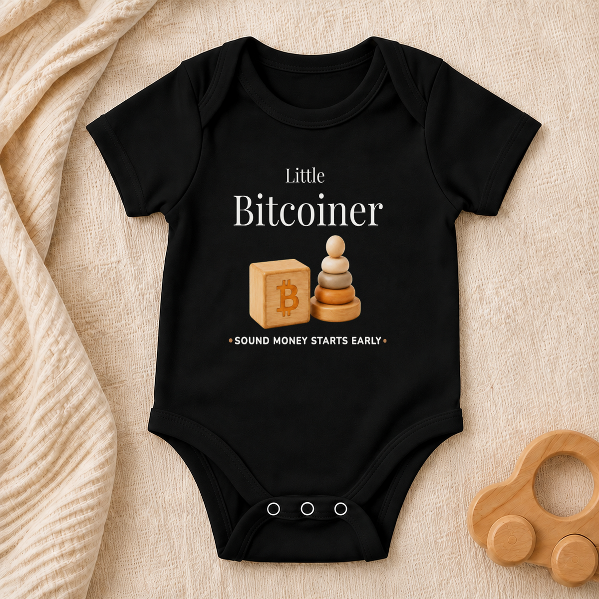 Little Bitcoiner Bitcoin Baby Bodysuit