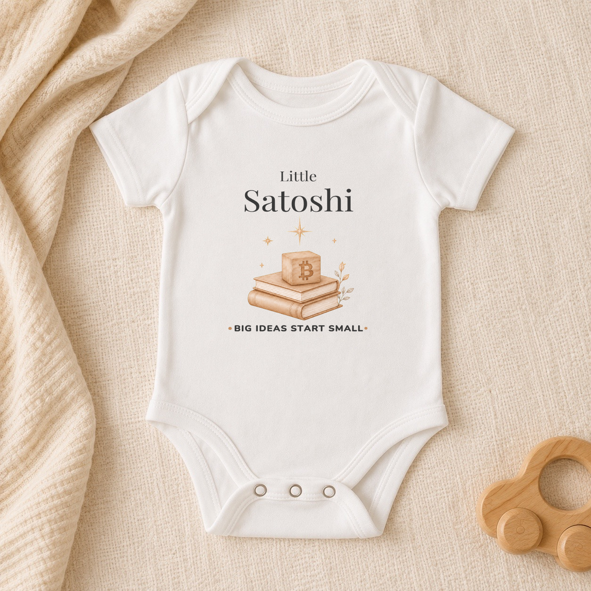 Little Satoshi Bitcoin Baby Bodysuit