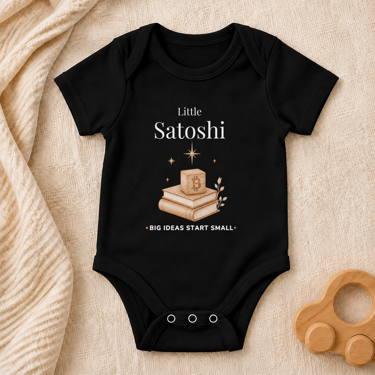 Little Satoshi Bitcoin Baby Bodysuit
