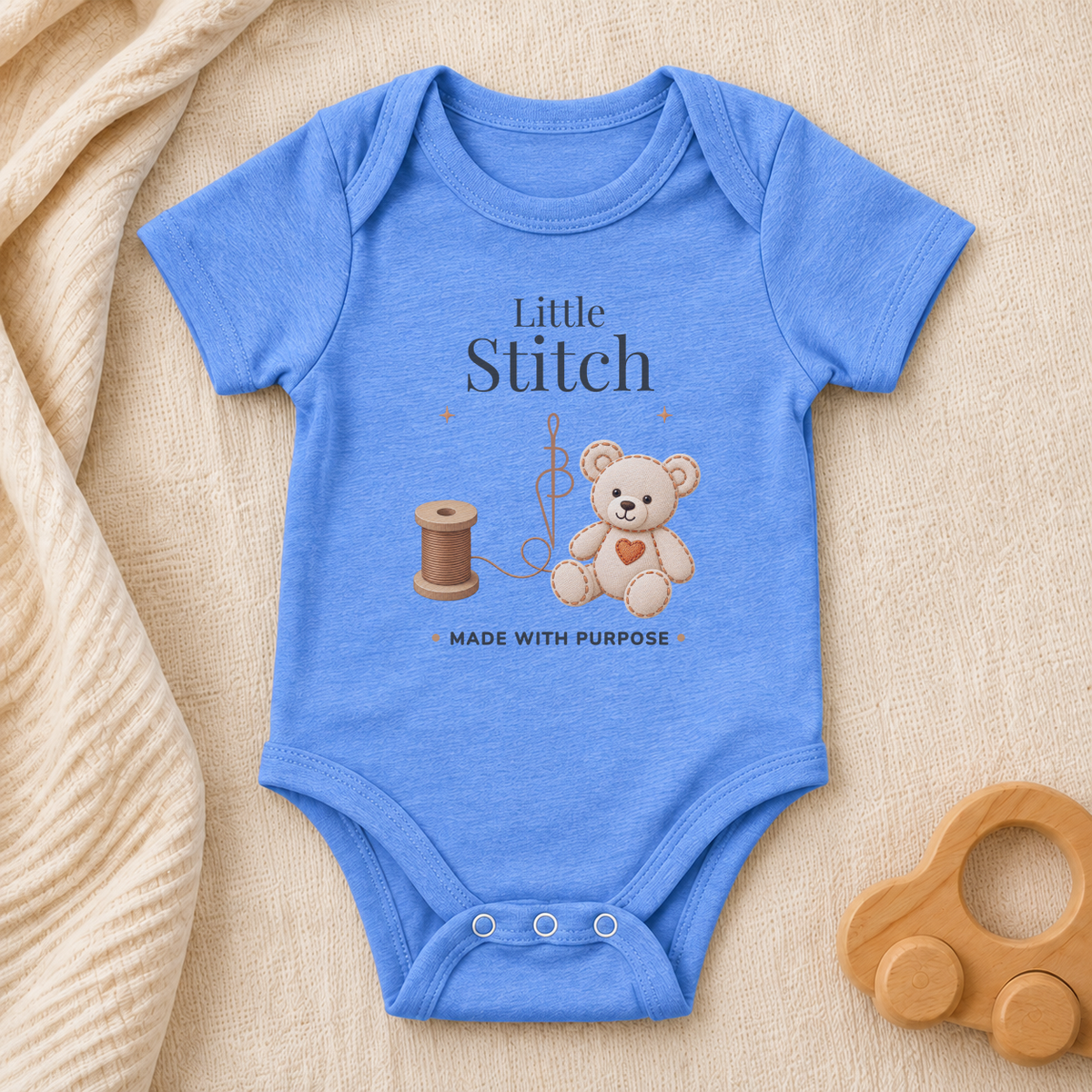 Little Stitch Bitcoin Baby Bodysuit