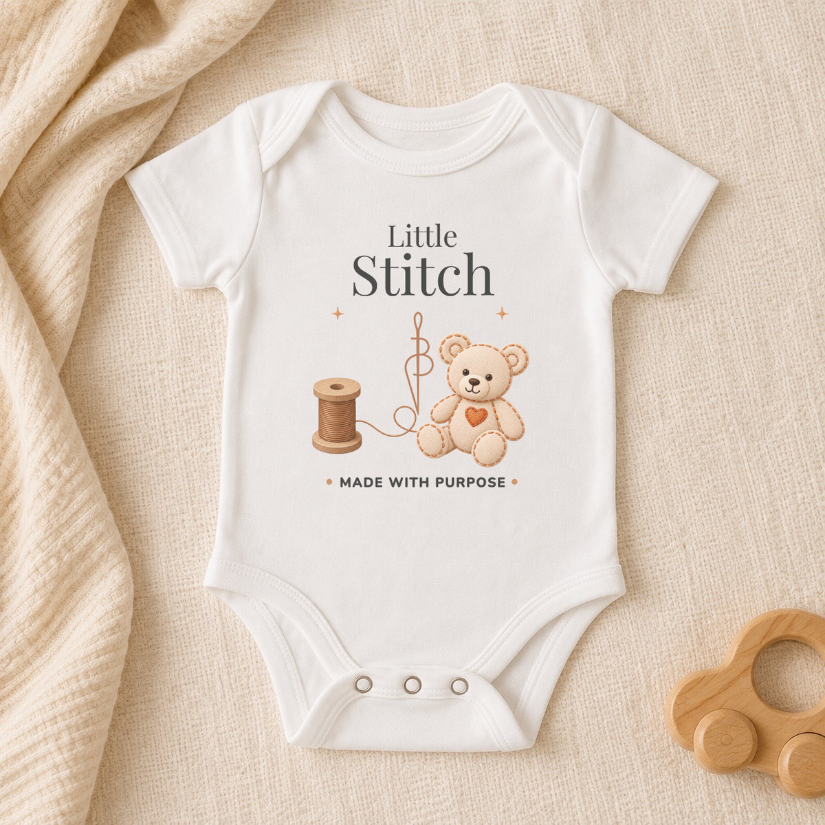 Little Stitch Bitcoin Baby Bodysuit