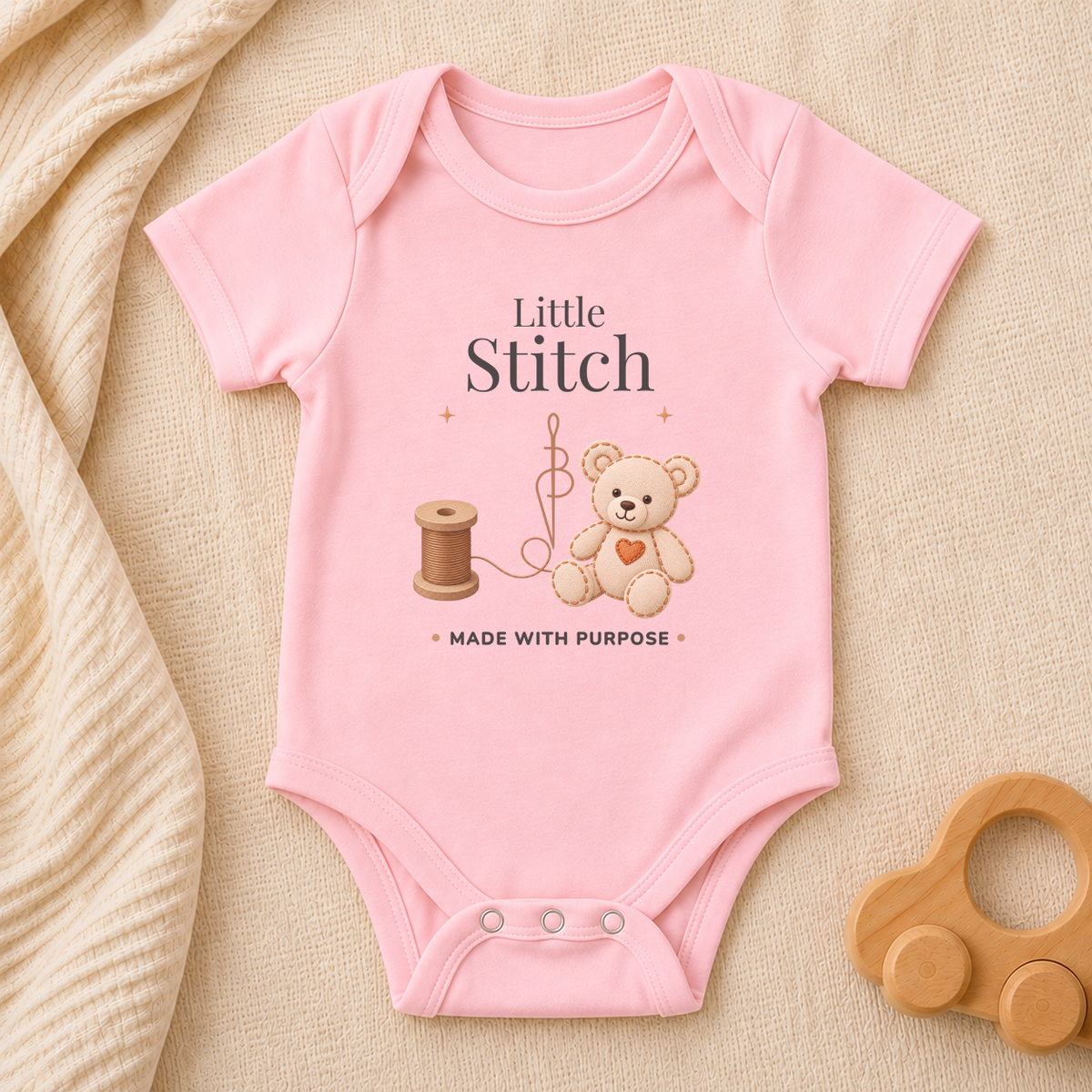 Little Stitch Bitcoin Baby Bodysuit
