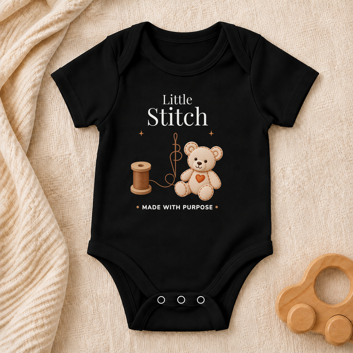 Little Stitch Bitcoin Baby Bodysuit
