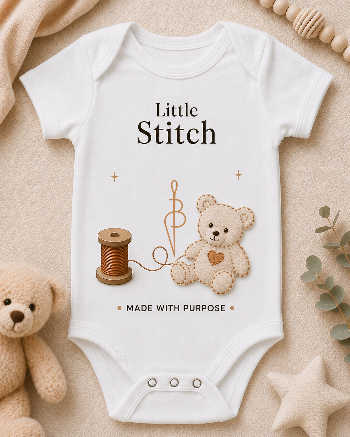 Little Stitch Bitcoin Baby Bodysuit