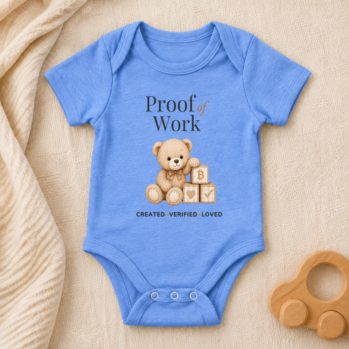 Proof of Work Bitcoin Baby Bodysuit