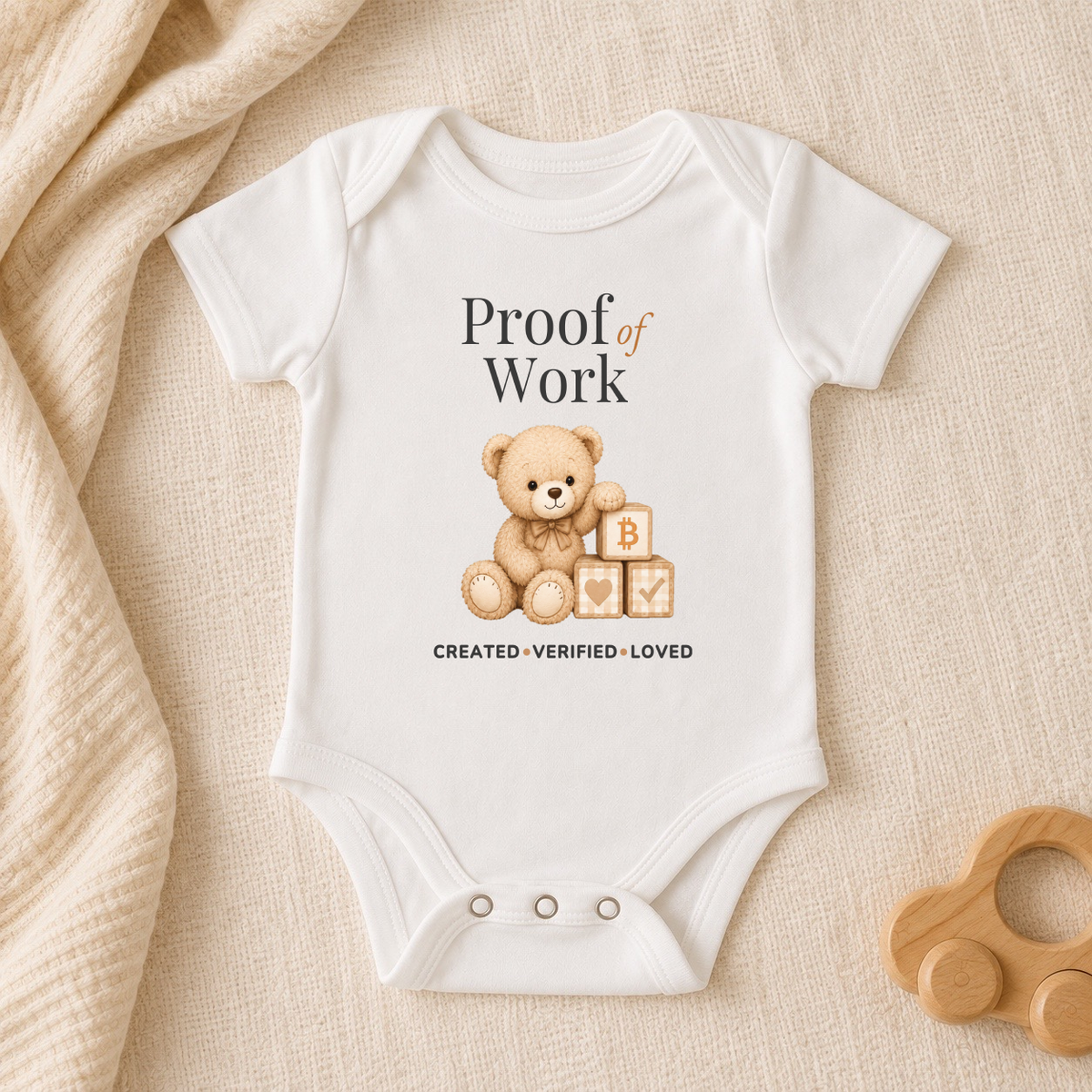 Proof of Work Bitcoin Baby Bodysuit