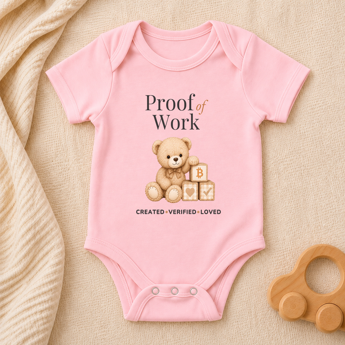 Proof of Work Bitcoin Baby Bodysuit