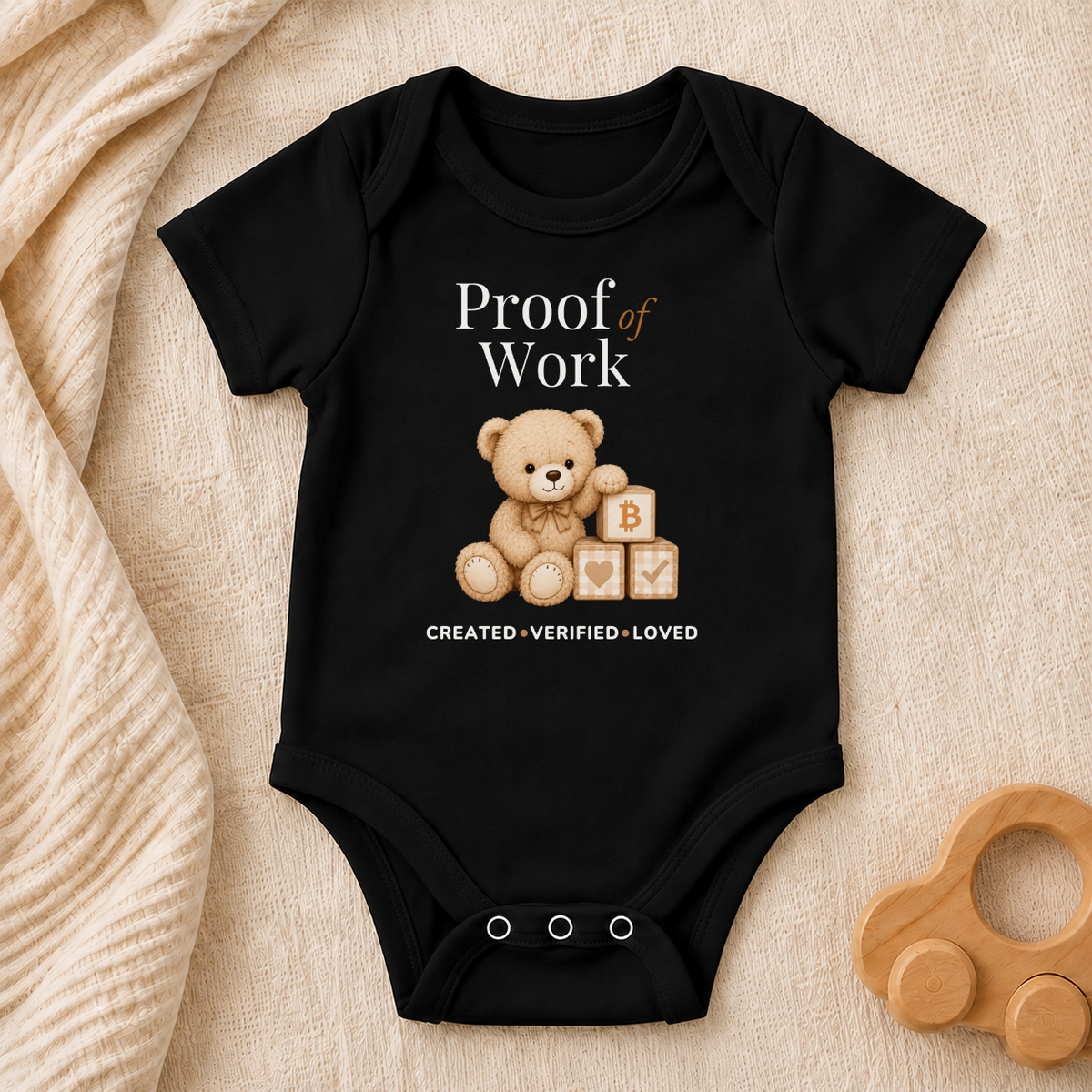 Proof of Work Bitcoin Baby Bodysuit