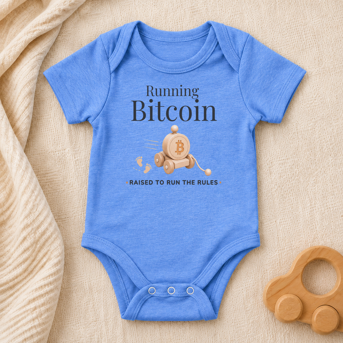Running Bitcoin Baby Bodysuit