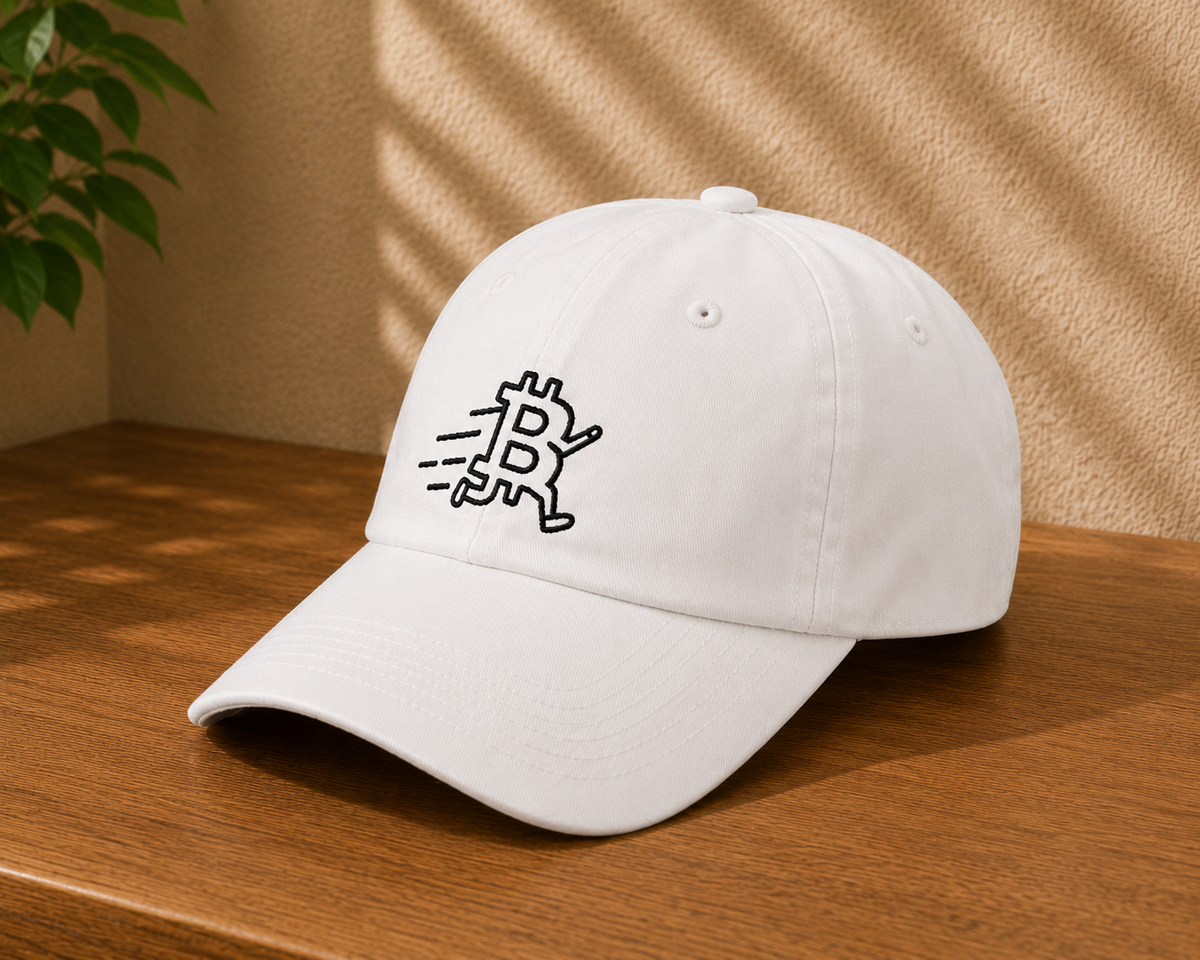 Running Bitcoin Youth Baseball Cap
