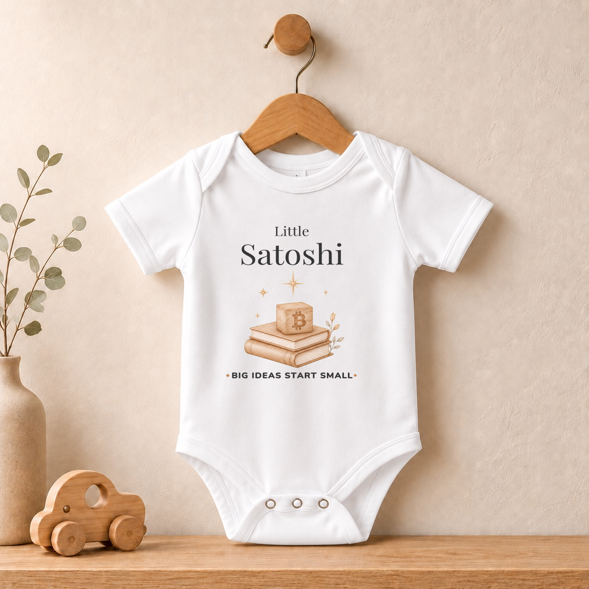 Little Satoshi Bitcoin Baby Bodysuit