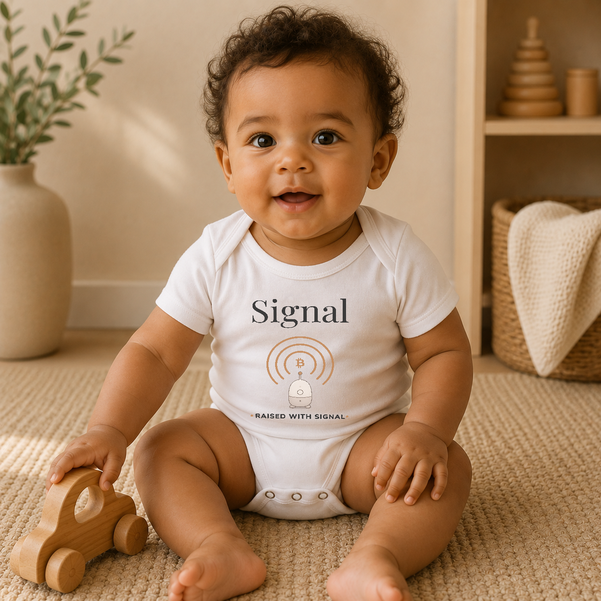 Signal Bitcoin Baby Bodysuit